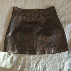 Vegan leather mini skirt